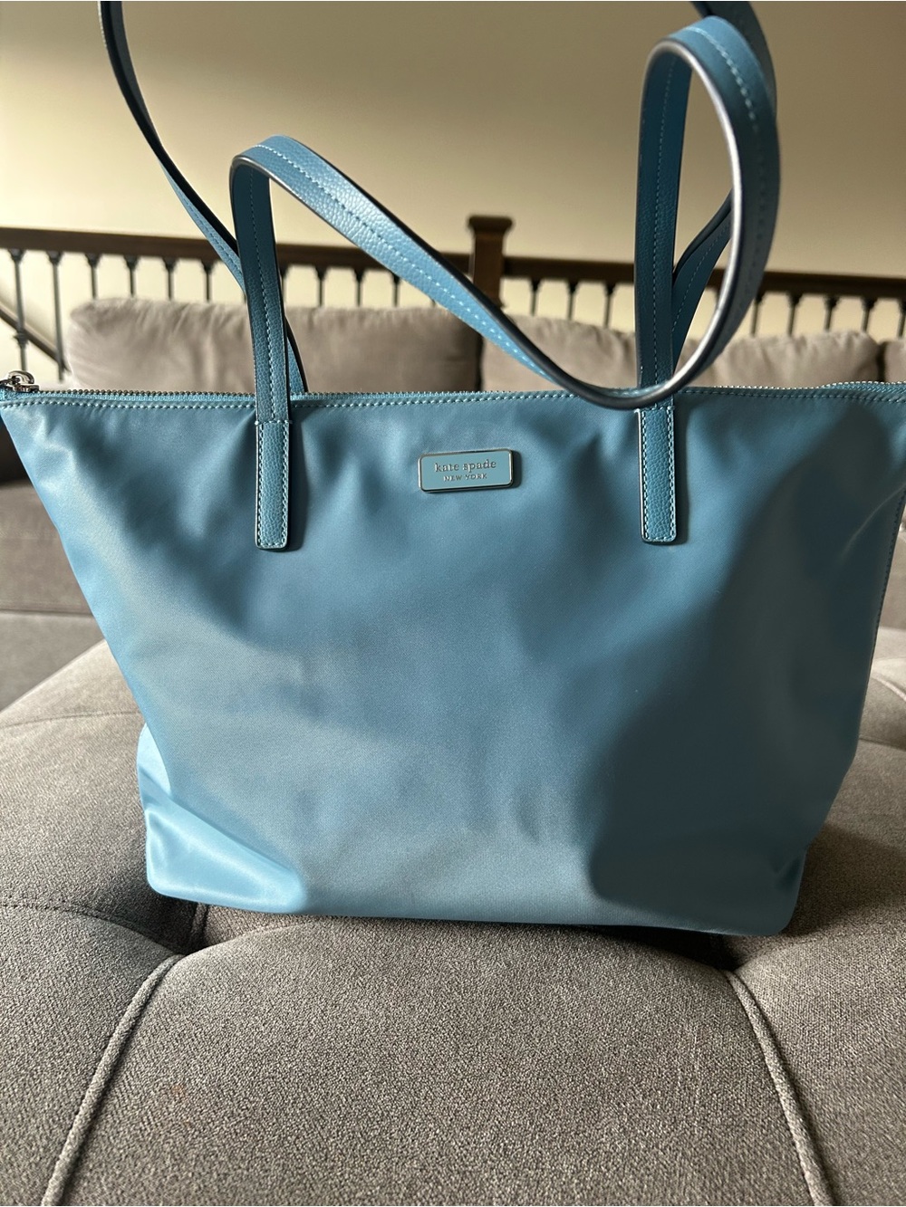 kate spade Light Blue Tote Bag - Smooth Everyday Shoulder Tote